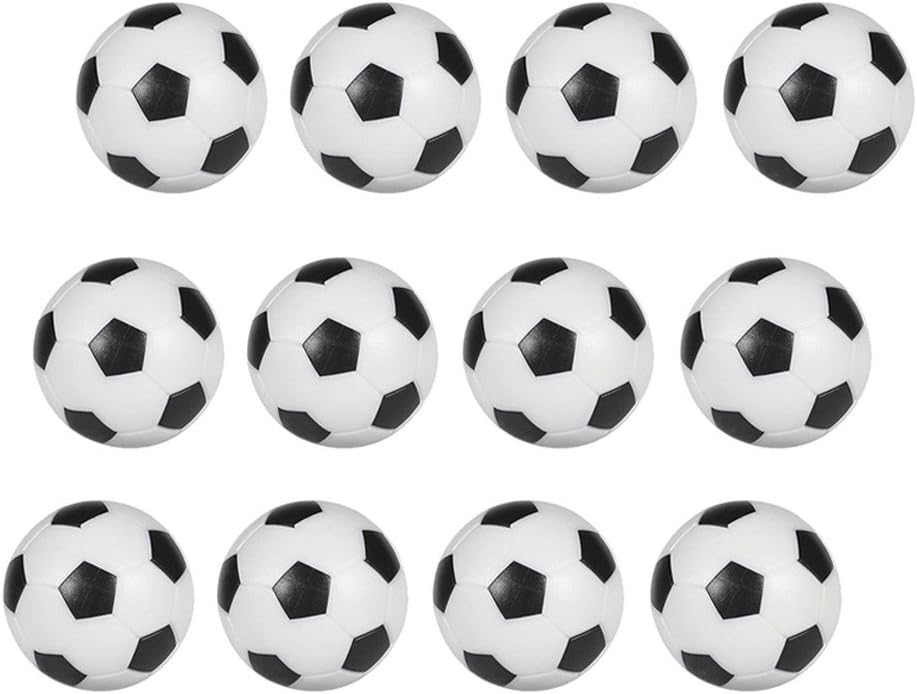 Table Soccer Foosballs Replacements Mini Black and White Soccer Balls 12 Pack
