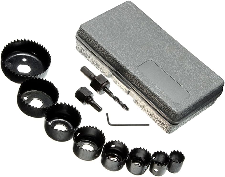 (11Pcs) Hole Saw Set, Hole Saw Kit 3/4'' - 2 1/2 "inch for Woodworking Drills Bits Set