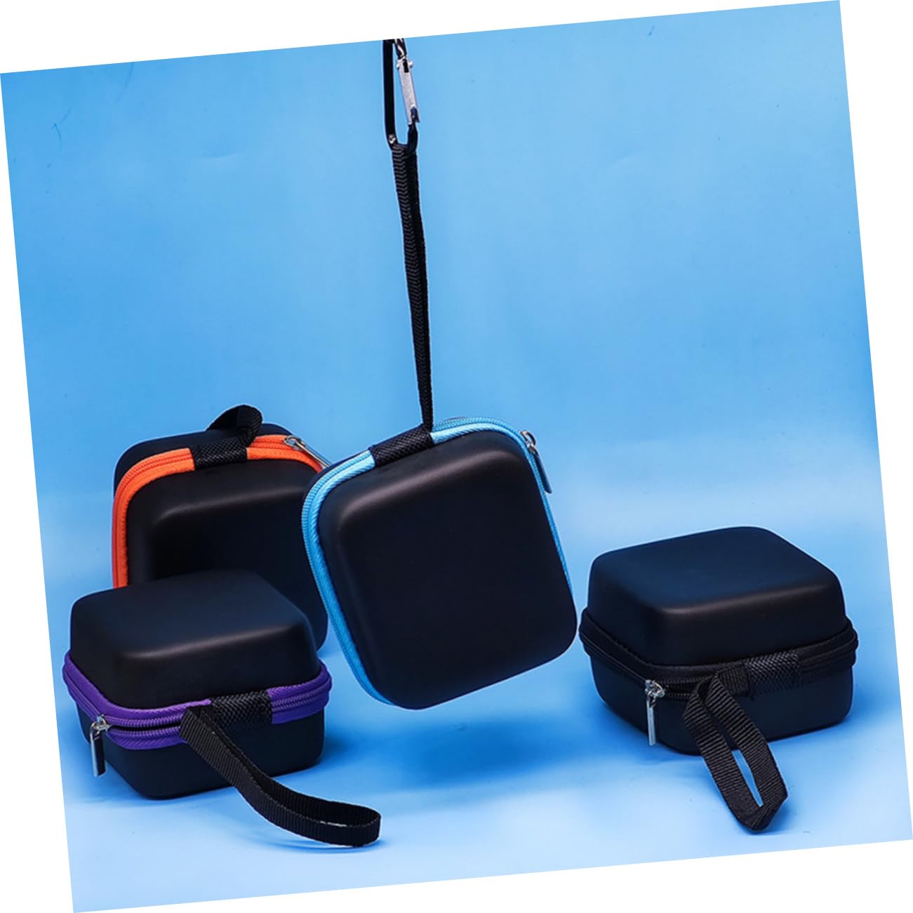 TOYANDONA 4pièces Pochette De Rangement pour Yo-yo De Transport Pratique Et Portable avec Design Unique Couleur Bleue avec Bordures Parfait