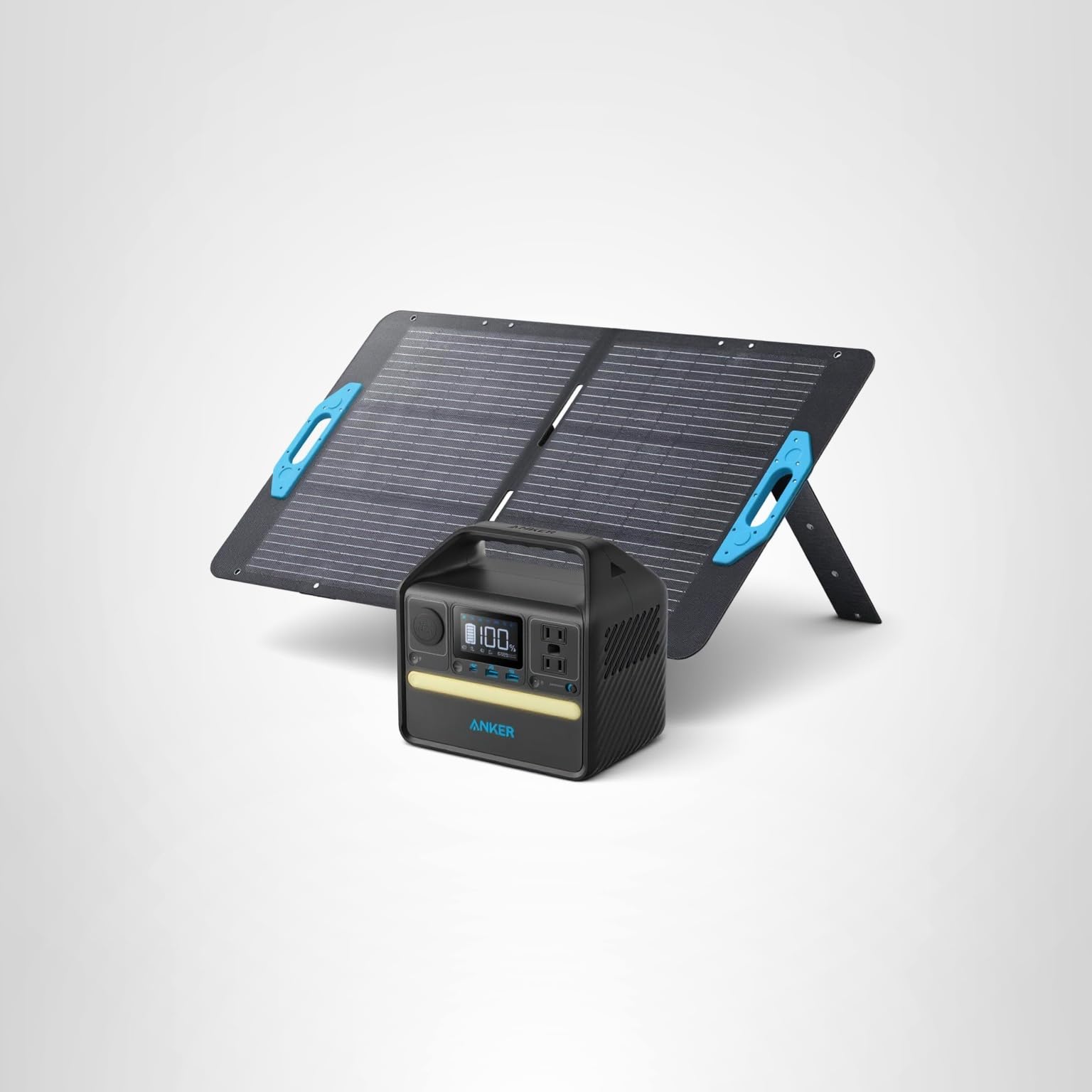 Anker 521 Portable Power Station, Solar Generator 256Wh with 100W