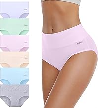 Pack of 6 Women's Cotton Stretch Underwear Sports Underwear Soft Stretch Breathable Comfort