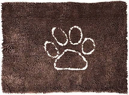 Petfinity Wetpet Ultra Absorbent Microfiber Dog Paw Door Mat, Small, Chestnut