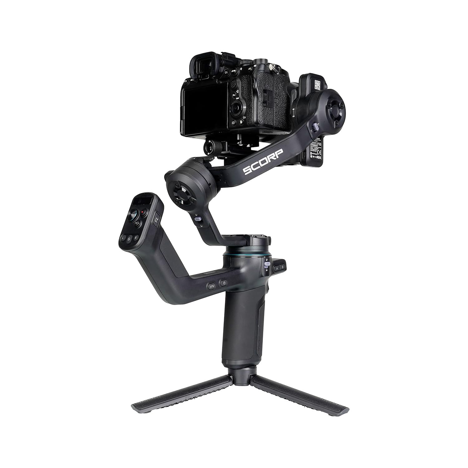 FeiyuTech SCORP-C2 Gimbal Stabilizer DSLR and Mirrorless Camera, Camera Gimbal with Built-in AI Tracking, Native Vertical Shooting, 3.5kg/7.72lbs Payload for Canon/Sony/Panasonic/Nikon/Fujifilm