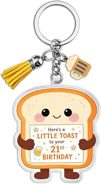 21st Birthday Gift For Her Him Daughter Son Keychain 21st Birthday Decorations For Her Daughter Sister Friend Gift For 21 Year Old Female