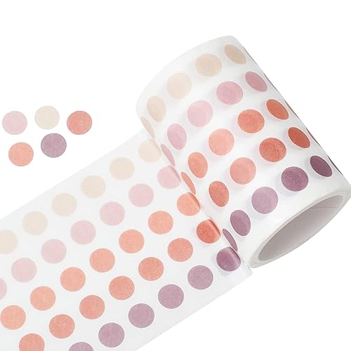 Miniatura 1 de YUBBAEX Morandi - Calcomanías redondas de 516 pulgadas, 1250 puntos adhesivos para viñetas, planificadores, álbumes de recortes, 2 38 pulgadas x 10