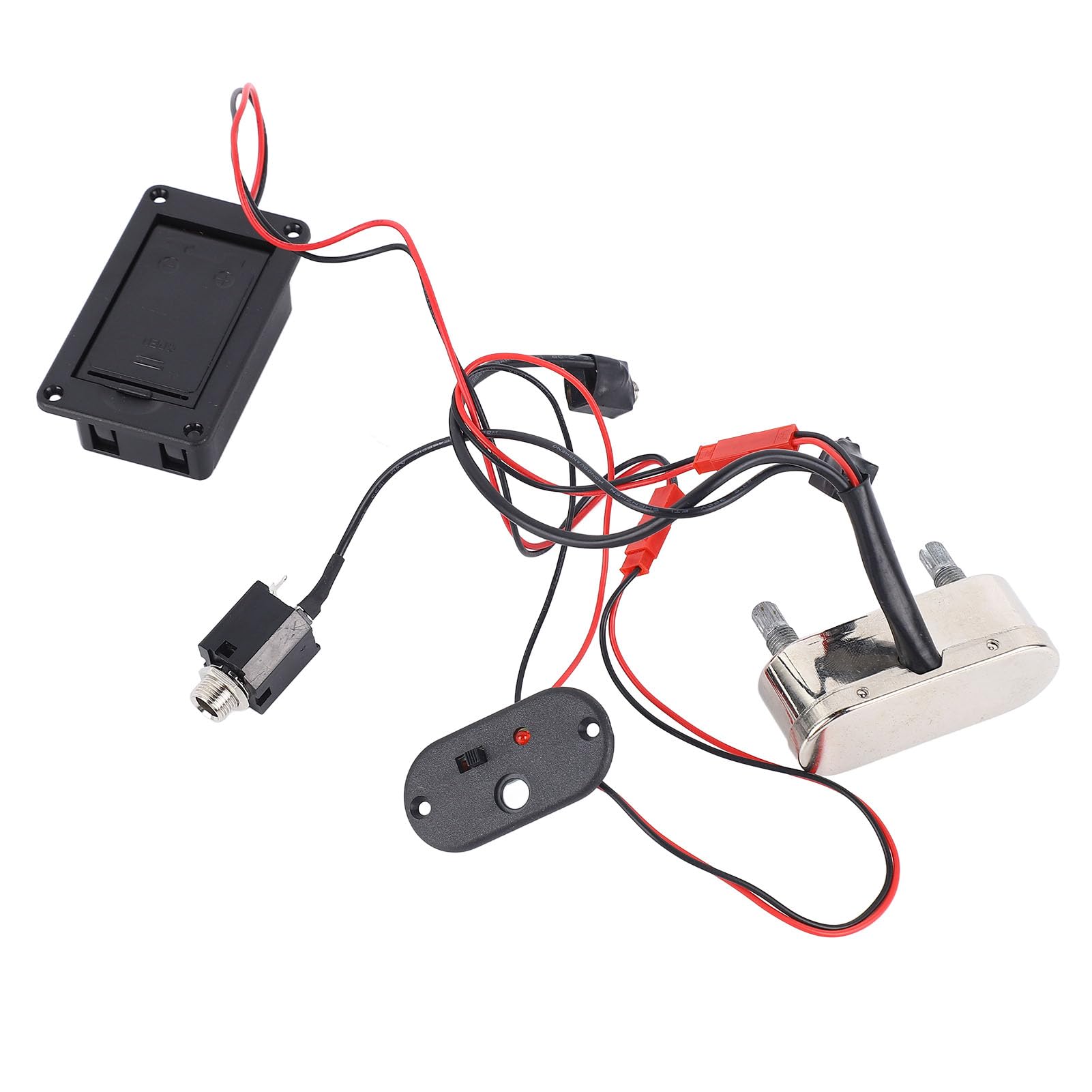 WALFRONT Micro pour Violoncelle, Micro pour Violoncelle avec Préamplificateur EQ, Accessoire pour électrique Haute sensibilité et Faible Bruit pour Musiciens de Taille 4/4 3/