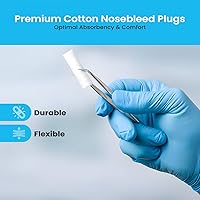 Vista 3 de 200 rollos de algodón dental (50 × 4) – Tapón de sangrado nasal – Tapones de sangrado nasal para niños o adultos – Rollos de gasa y almohadillas