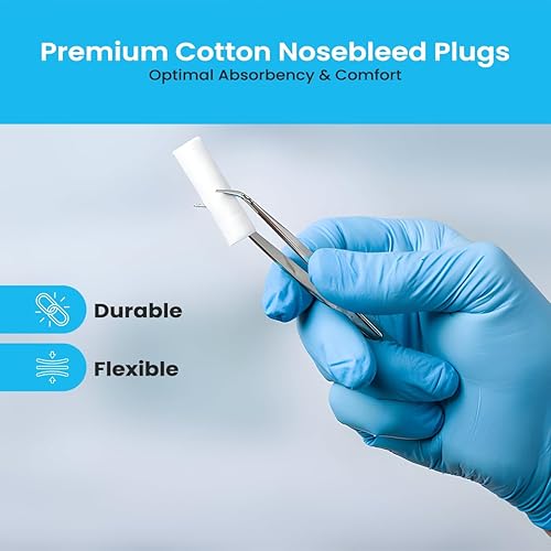 Miniatura 3 de 200 rollos de algodón dental (50 × 4)  Tapón de sangrado nasal  Tapones de sangrado nasal para niños o adultos  Rollos de gasa y almohadillas de