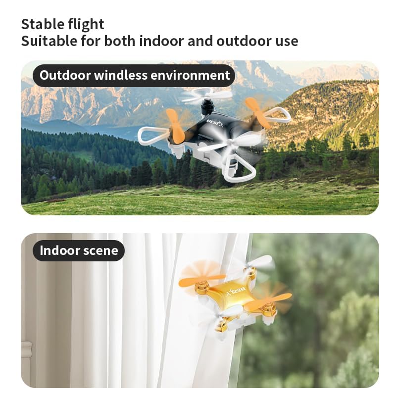 Image of Mini Drone for Kids & Adults, Easy Stunt Flights with 360 Flips & Altitude Hold, LED Lights & Propeller Guards, Indoor /Outdoor Beginner-Friendly RC Quadcopter