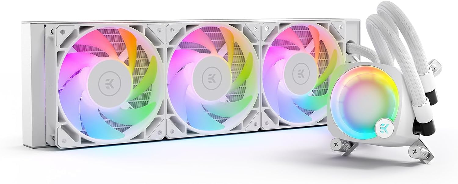 EKWB EK-Nucleus AIO CPU Cooler CR360 Lux, Digital RGB, White