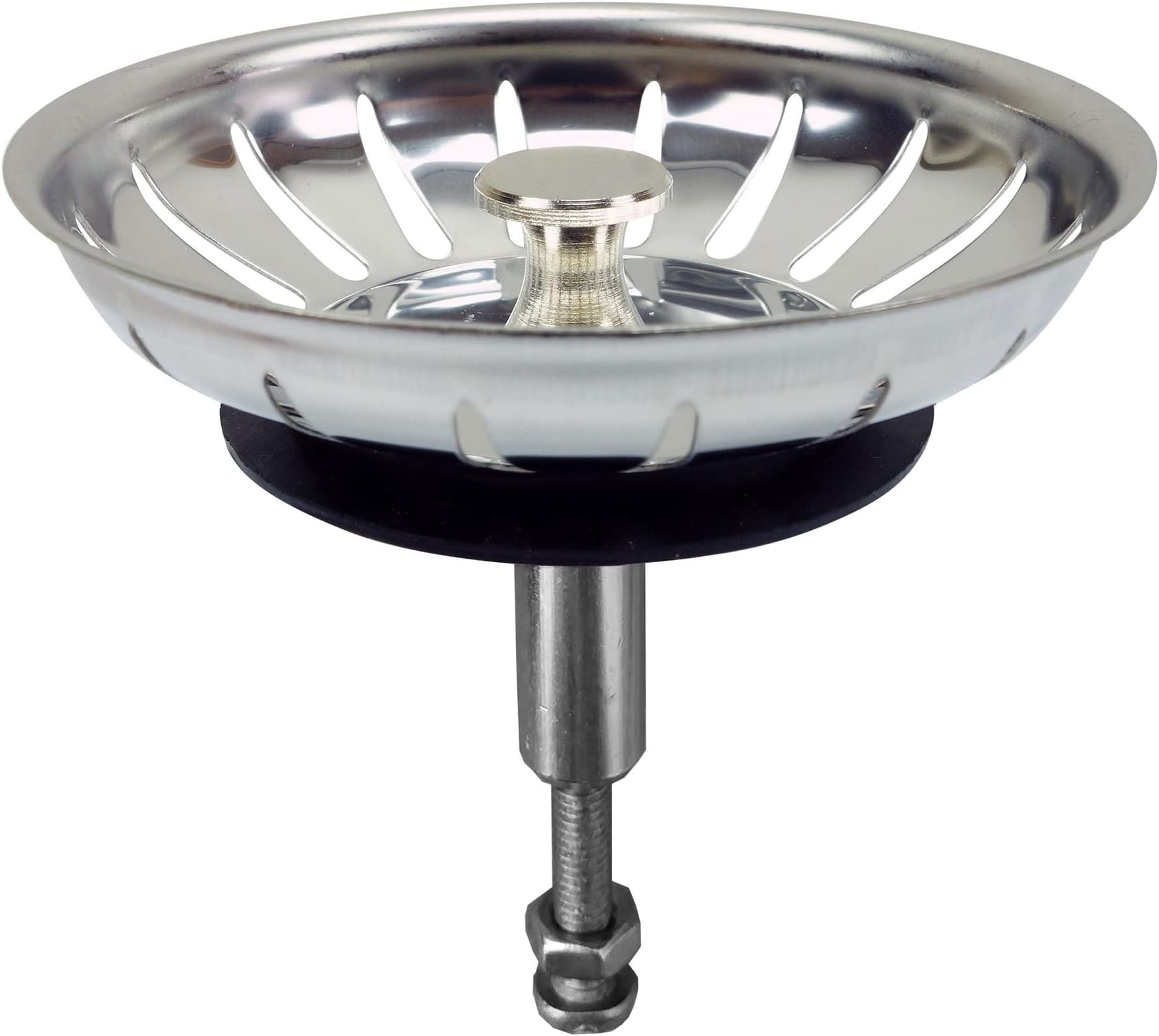 Kitchen Basin Drain Sink Waste Strainer Plug Steel with Adjustable Height