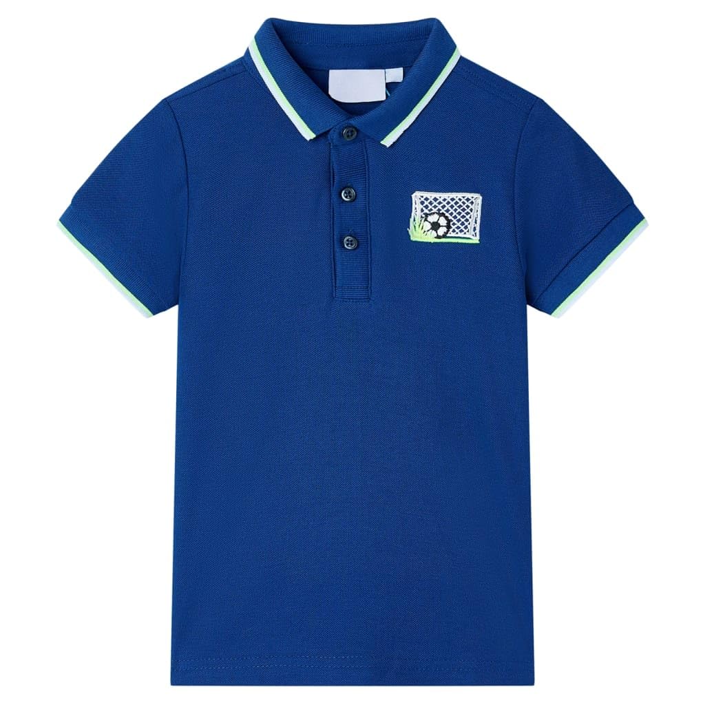 Polo enfant bleu marine en coton t140 idéal pour l'école et le jeu