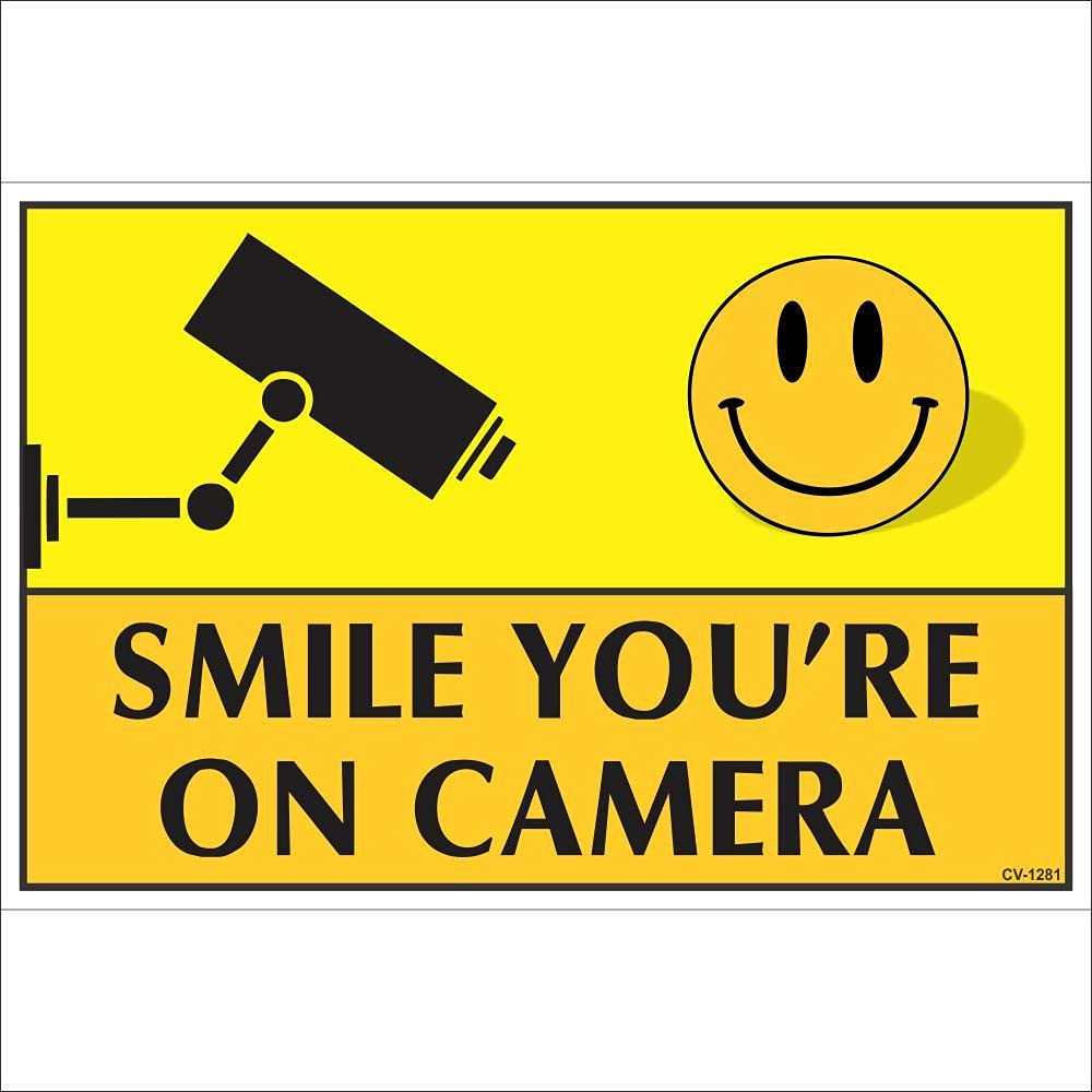 Amazing Sign Smile You are On Camera Sign Board for School/Office/Building Etc. (3) (B01LZWMINJ) Amazon Price History, Amazon Price Tracker