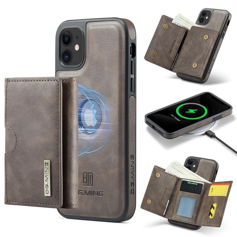 Étui en cuir iPhone 11 avec blocage RFID et 6 emplacements cartes