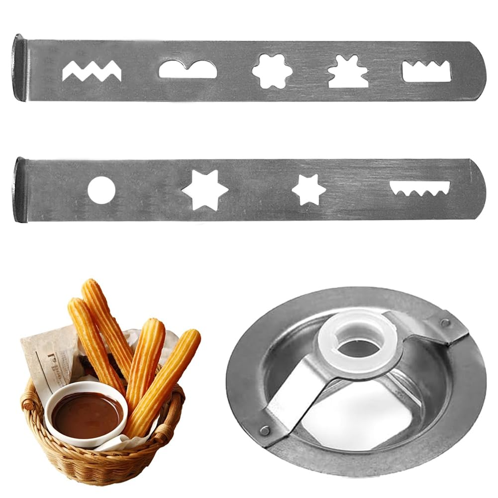 CTRLZS Set of 2 Biscuit Attachment Accessories,8 Shapes,Biscuit Attachment with Connecting Ring, for Meat Mincer,Food Processor