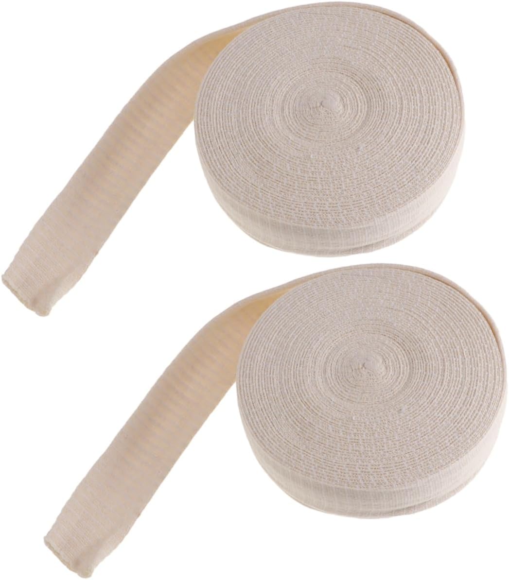 FRCOLOR 2rolls Tubular Cotton Stockinette Bandages for Comfortable Skin and Dressing Securing for Wrists Elastic Wrap