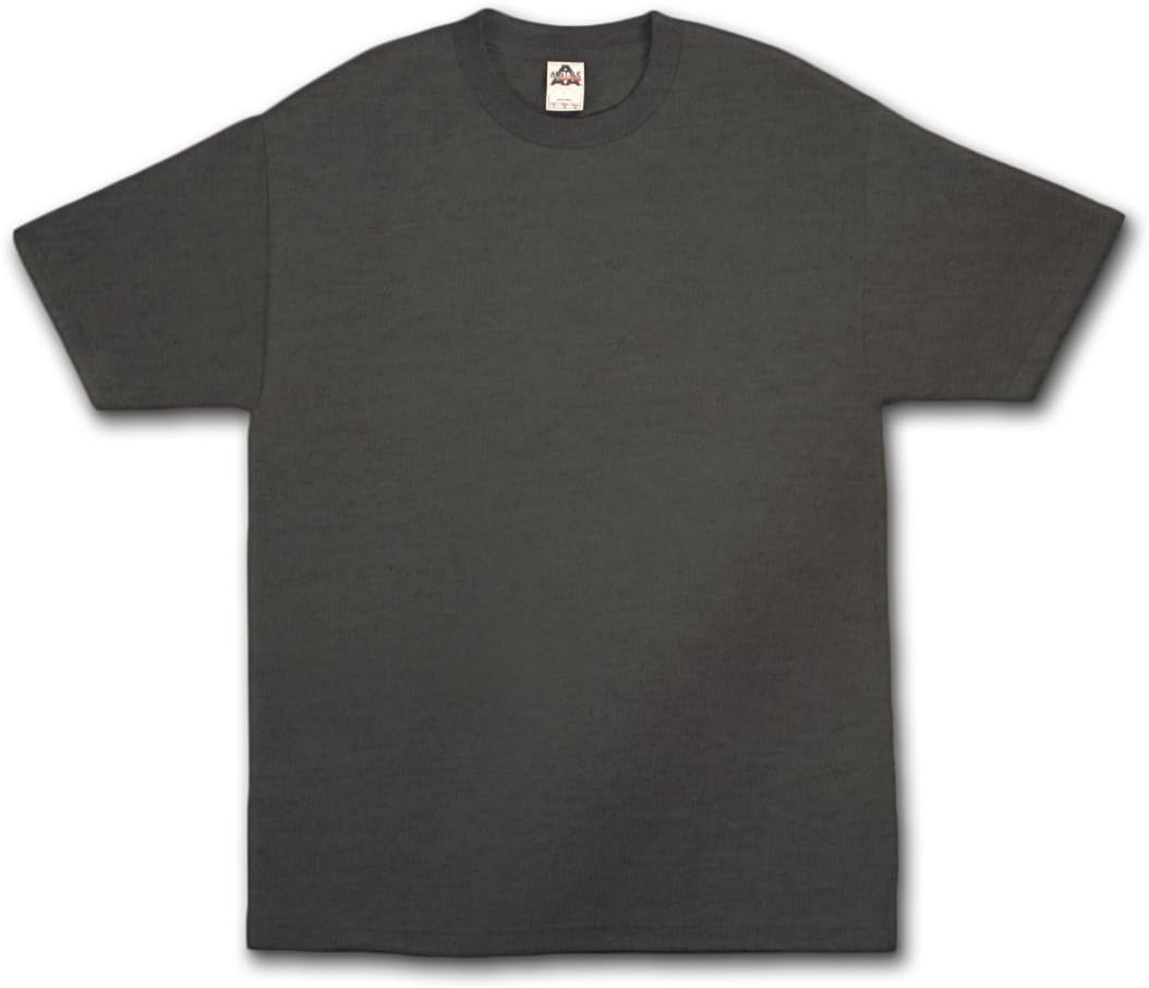 Alstyle Apparel AAA Plain Blank Men's Short Sleeve T-Shirt Style 1301 Crew Tee Charcoal Heather