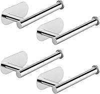 Vista 13 de Soporte para papel higiénico autoadhesivo, sin taladrar, para baño, baño, baño, soporte de pared, acero inoxidable (níquel cepillado)