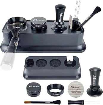 7 Pack Espresso Tamper Station&Coffee Distributor Tamper&Espresso WDT Stirrer&Coffee Tamping&Brush&Coffee Dosing Funnel&Espresso Puck Screen, Multipurpose Tools for Bar Home Office 51 mm