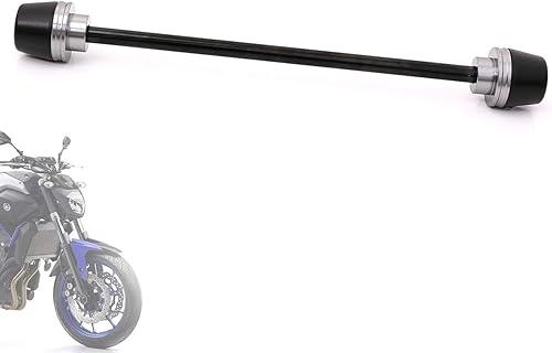 Miniatura 24 de MC MOTOPARTS Compatible con MT09 FZ09 2013-2016 Negro Eje Rueda Delantera Horquilla Protectores Protectores Crash Protector