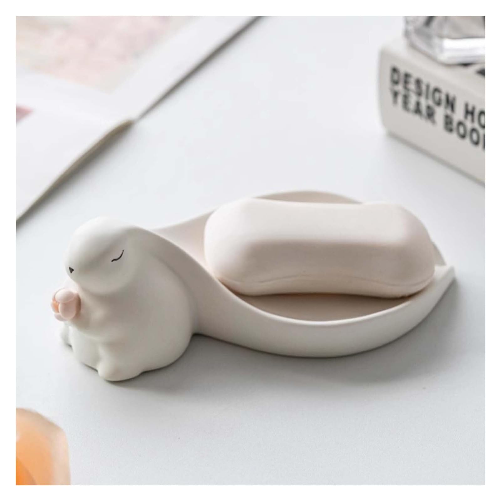 Porte-savon anti-déversement et organisateur lavabo de salle de bain