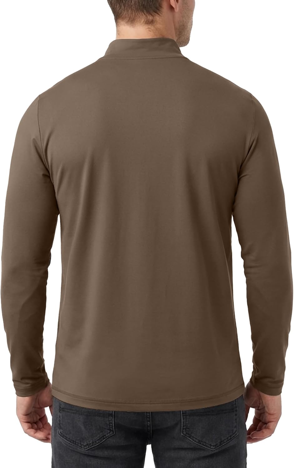 Zengjo Mens Mock Turtleneck Long Sleeve Shirts Thermal Baselayer Lightweight Athletic-Fit Undershirt for Cold Weather Sports - Image 2