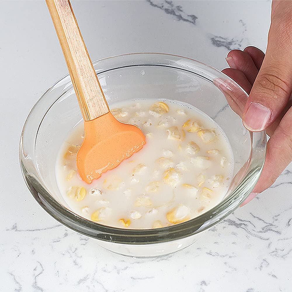 Lot de 5 spatules en silicone de qualité alimentaire antiadhésives pour cuisine et barbecue