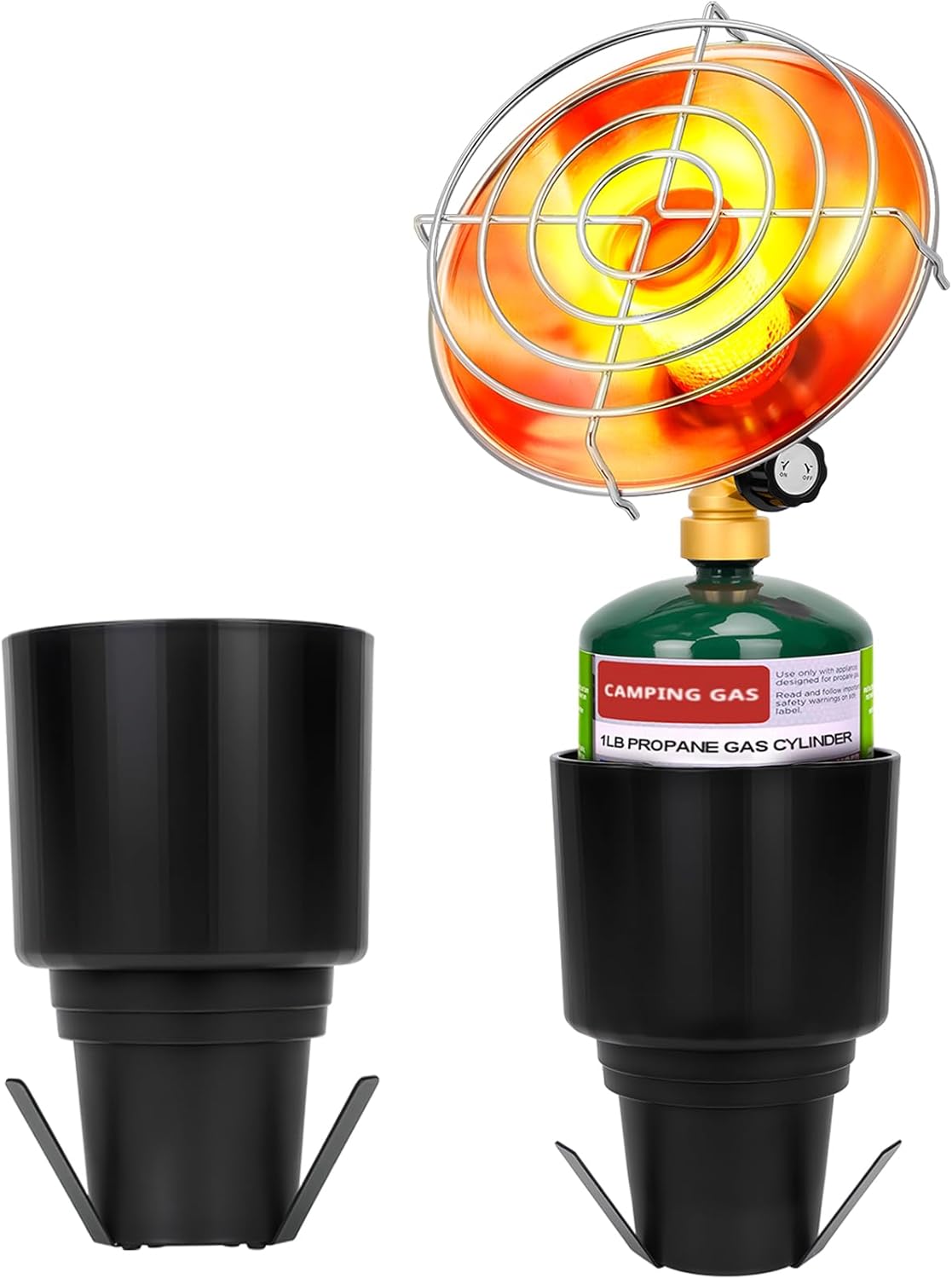 Propane Golf Cart Heater, Outdoor Propane Heater, Golf Cart Accessories, Portable Heaters for Golf Carts with Cup Holder Fits Most Golf Carts, Golf Gifts for Men