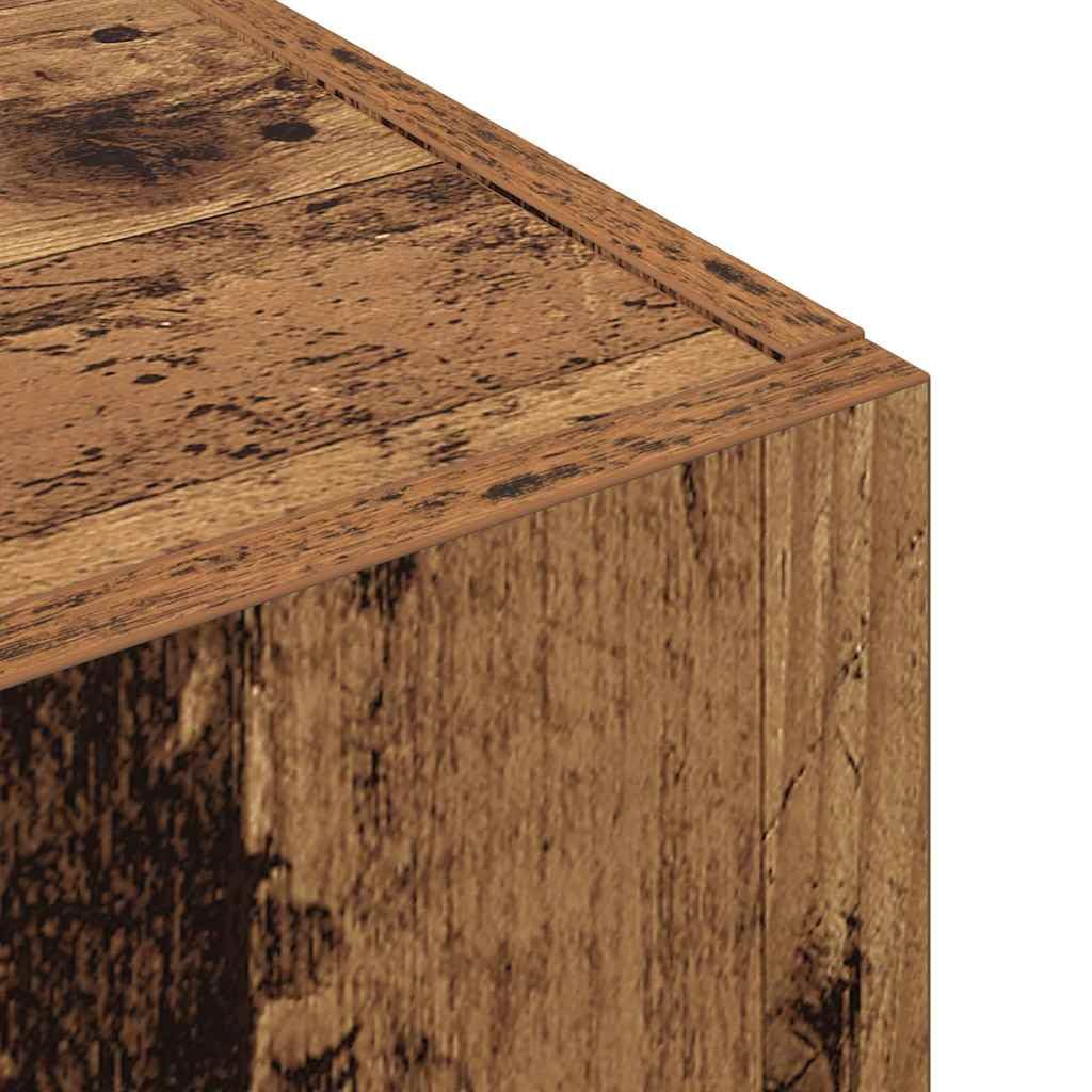IKAYAA Armadietto in Holz Armadio Porte Battenti Aktenschrank Armadietto per Garage Armadio Ufficio Mobili Ufficio-Legno vecchio-60 x 32 x 115 cm
