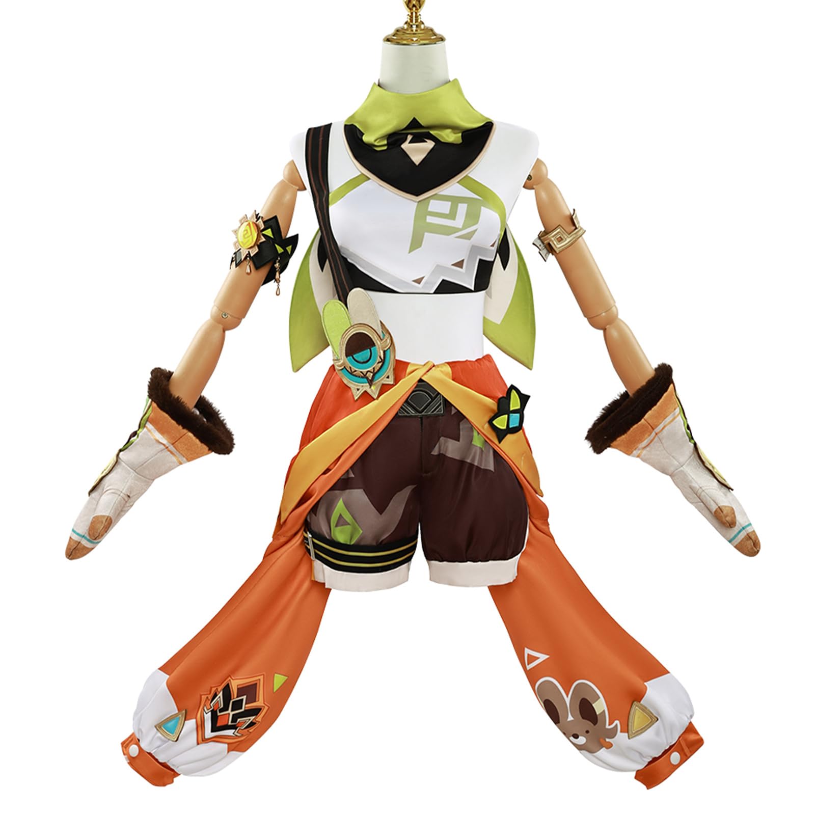 Kachina Cosplay Costume Game Genshin Impact Costume Uniform Suit with Hat Halloween Outfit