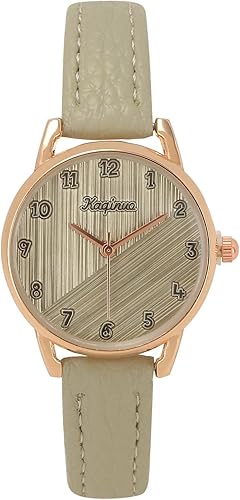 Top Plaza Reloj clásico para mujer, correa de cuero, números arábigos, fácil de leer, relojes de vestir para muñecas pequeñas