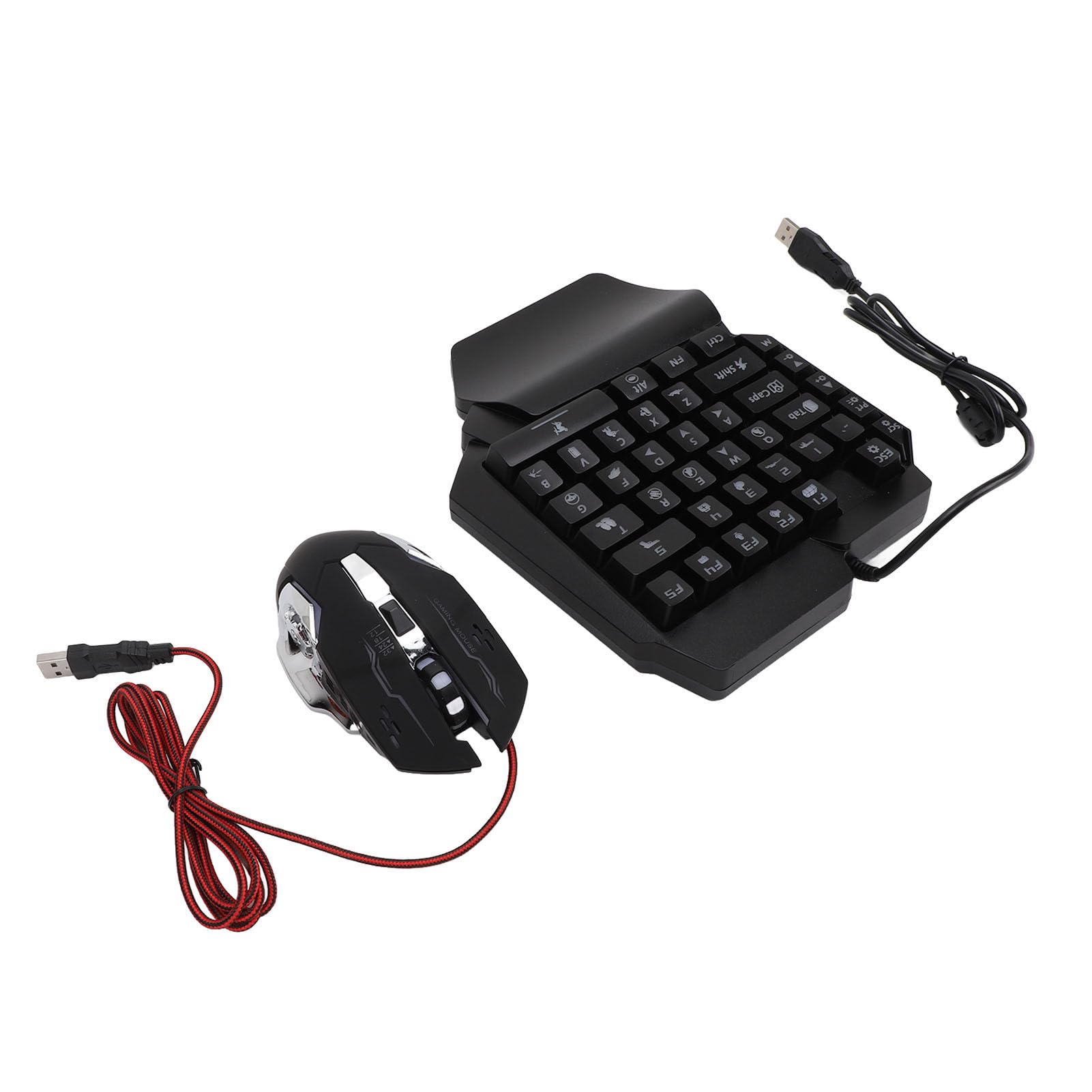 Supporto per Telefono Tastiera da Gioco Adattatore Mouse Combo Nessun Ritardo Esperienza Tattile di Gioco per PC per Ricarica Rapida Kit in Plastica ABS Nera per Appassionati di Giochi Mobili
