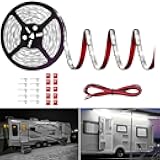 Vbakor RV Awning Led Lights,12V 20FT Camper Awning Lights for Camper Motorhome Travel Trailer Concession Stands Food Trucks, Waterproof RV Exterior Underglow Light Strip for Party BBQ