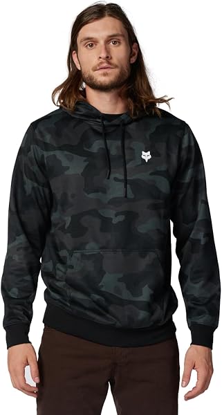 Fox Head Camo Polaire Po Sweat à Capuche, Noir/Camouflage, L Homme