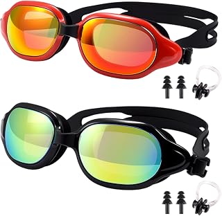 articulo 2 PCS Gafas de Natación, Unisex-Adult Gafas de Natación Antivaho Sin Goteos Ajuste Optimizado para Natación, Piscina y Snorkel Talla Unica