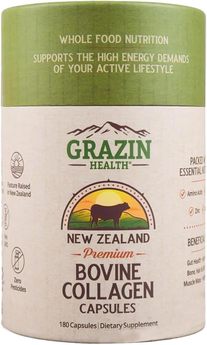 Grass Fed Bovine Collagen Capsules: 3000 Mg per Serving (30 Servings) - Image 2
