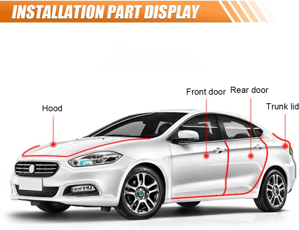 Car Door Edge Guards 32.8ft, Universal U-Shaped PVC Trim Strip Chrome Tape Self-Adhesive, Scratch Resistant Automotive Door Edge Molding Protection for Cars Truck SUV Weatherproof(Silver-10M)