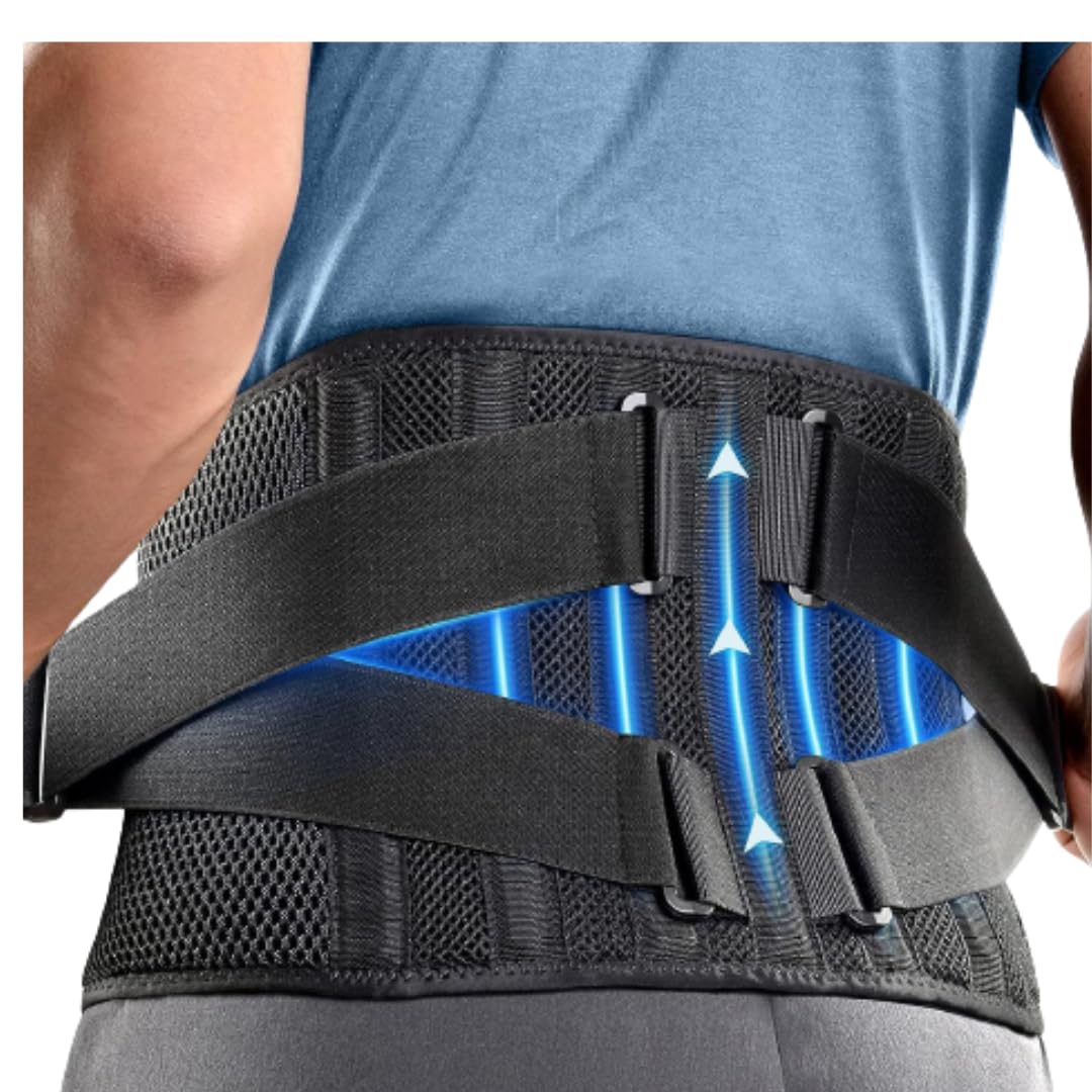 ADVIT Premium Lumbar Support Belt for Back Pain Relief Reduction Belly Support Belt LS Belt Waist Belt for Back Pain for Women & Men With five Aluminium plates at Back (Compatible Waist Size (Small,Medium,large,XL)) (B0CF3HDMDK) Amazon Price History, Amazon Price Tracker
