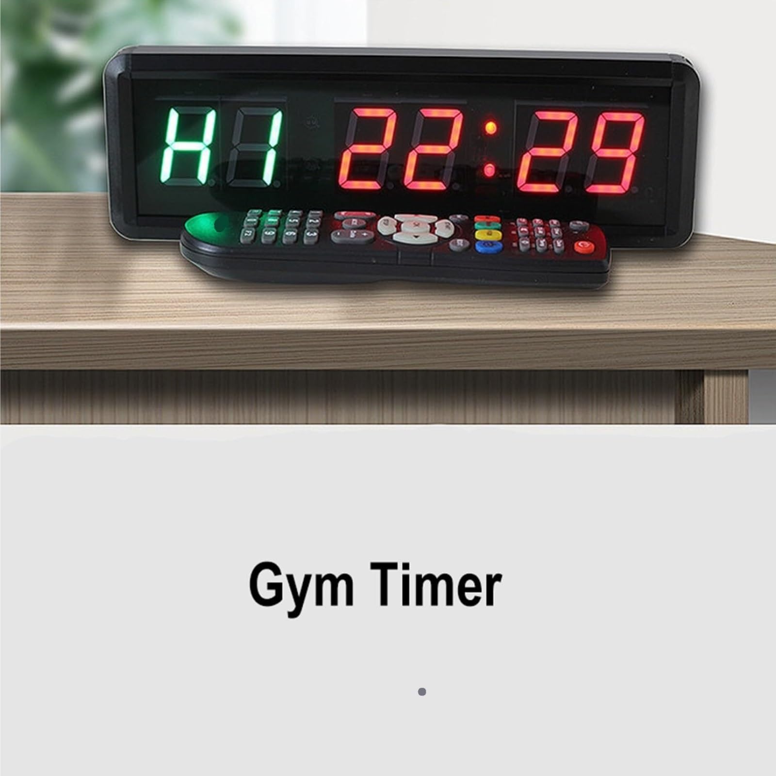 Timer Sport, Horloge De Fitness Bleu-Rouge À 6 Chiffres 1.5 Pouces, 2 Pièces, pour Usage Domestique, pour L'entraînement des Arts Martiaux Et du Yoga, Chronomètre avec Télécommande