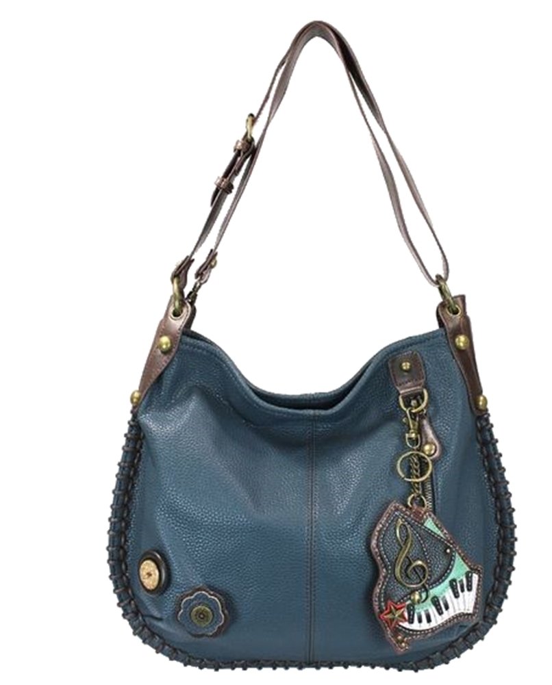 Purse Handbag Hobo Cross Body Convertible Blue Piano Bag