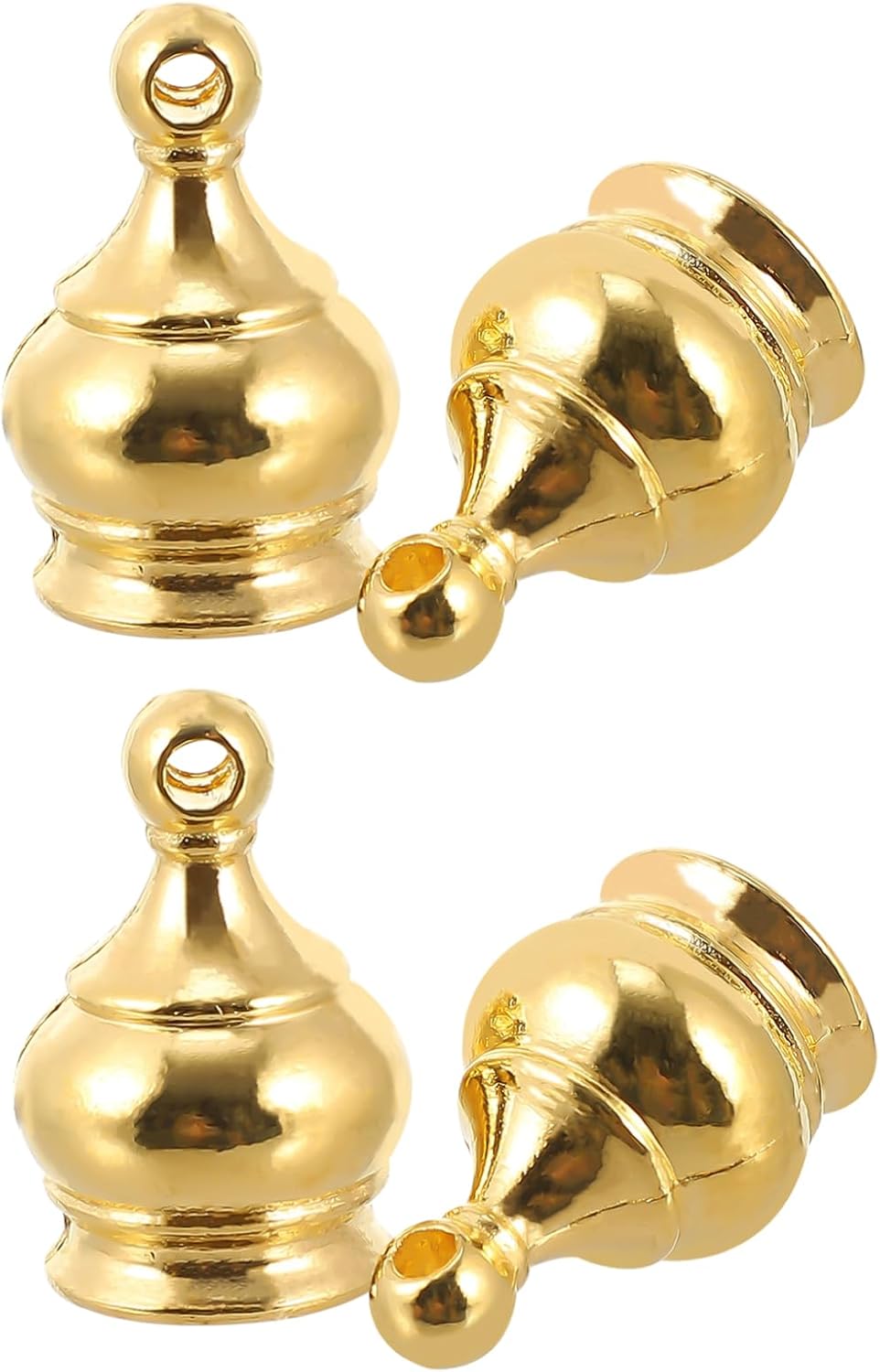 DOITOOL 2sets Lamp Harp Cap Finial Decor Zinc Alloy Knobs Light Screw Caps Diy Lighting Lamp Accessories 4pcs*2