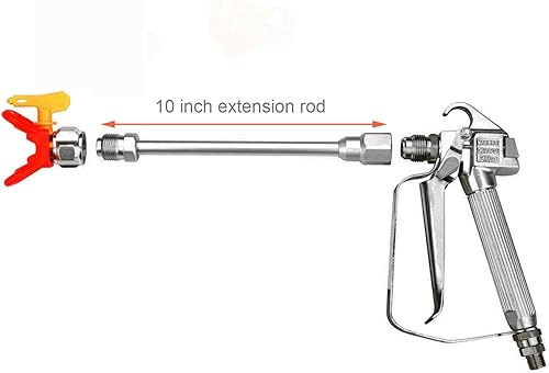 Miniatura 5 de GDHXW W-078 pistola de pintura sin aire de alta presión 3600 PSI 517 TIP con poste de extensión de 10 pulgadas para máquina de pulverización sin aire