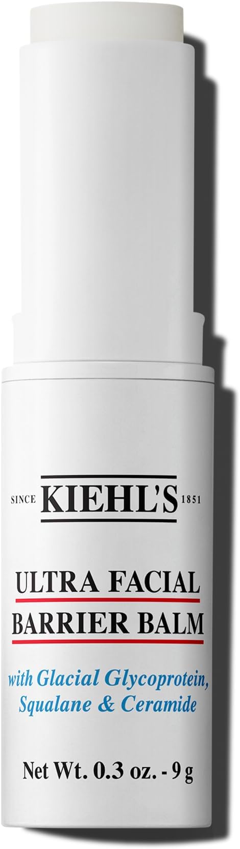 Kiehl's Ultra Facial Skin Barrier Repair Balm, On-the-go Stick Formula, All-day Hydration, Soft and Supple Skin, with Squalane and Ceramides, Wear Under or Over Makeup, for All Skin Types - 0.3 oz