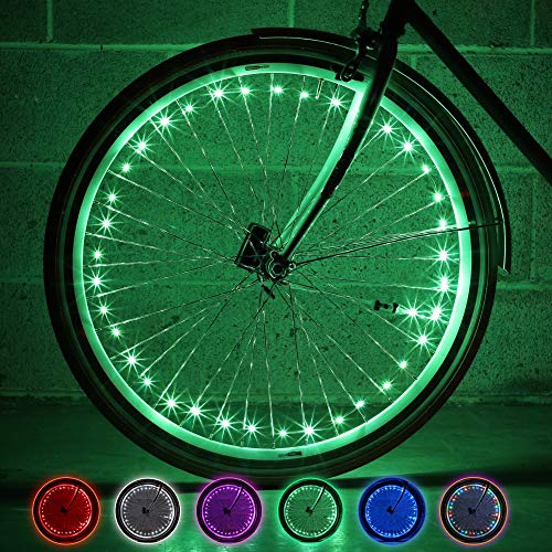 Monkey Light NLX1 LED Bike Wheel Lights. Assembled in USA. Attaches to Spokes Near The tire. 100% More LEDs, 40 LEDs Included. Fully Waterproof and Durable Cool Bicycle Accessory.