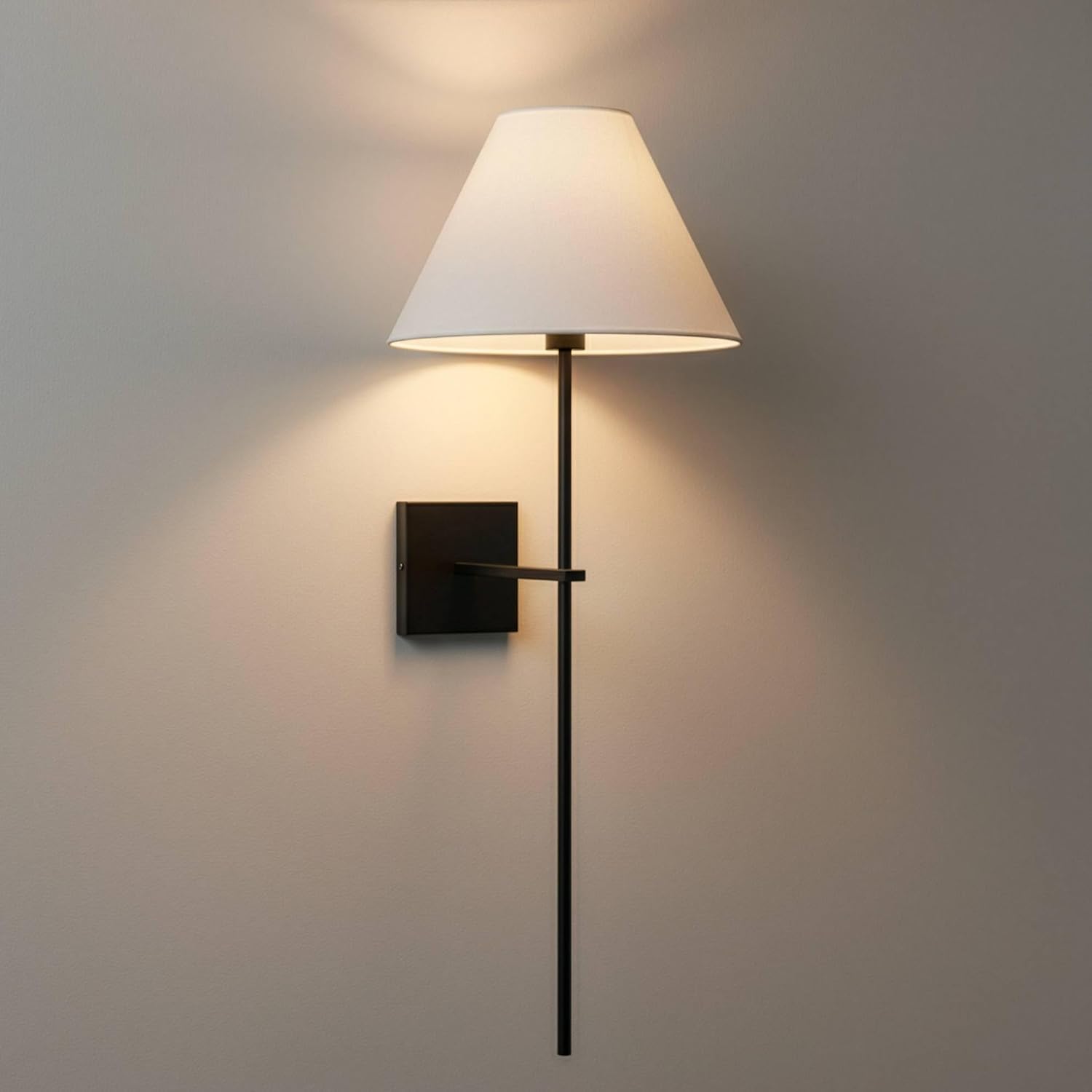 Possini Euro Design Possini Euro Ayla 32" High Black and White Linen Wall Sconce