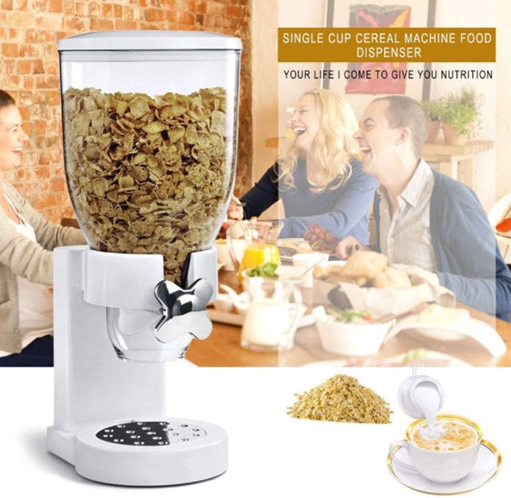 Distributeur de céréales - 5 L - En plastique transparent - Pour aliments secs, pâtes et collations