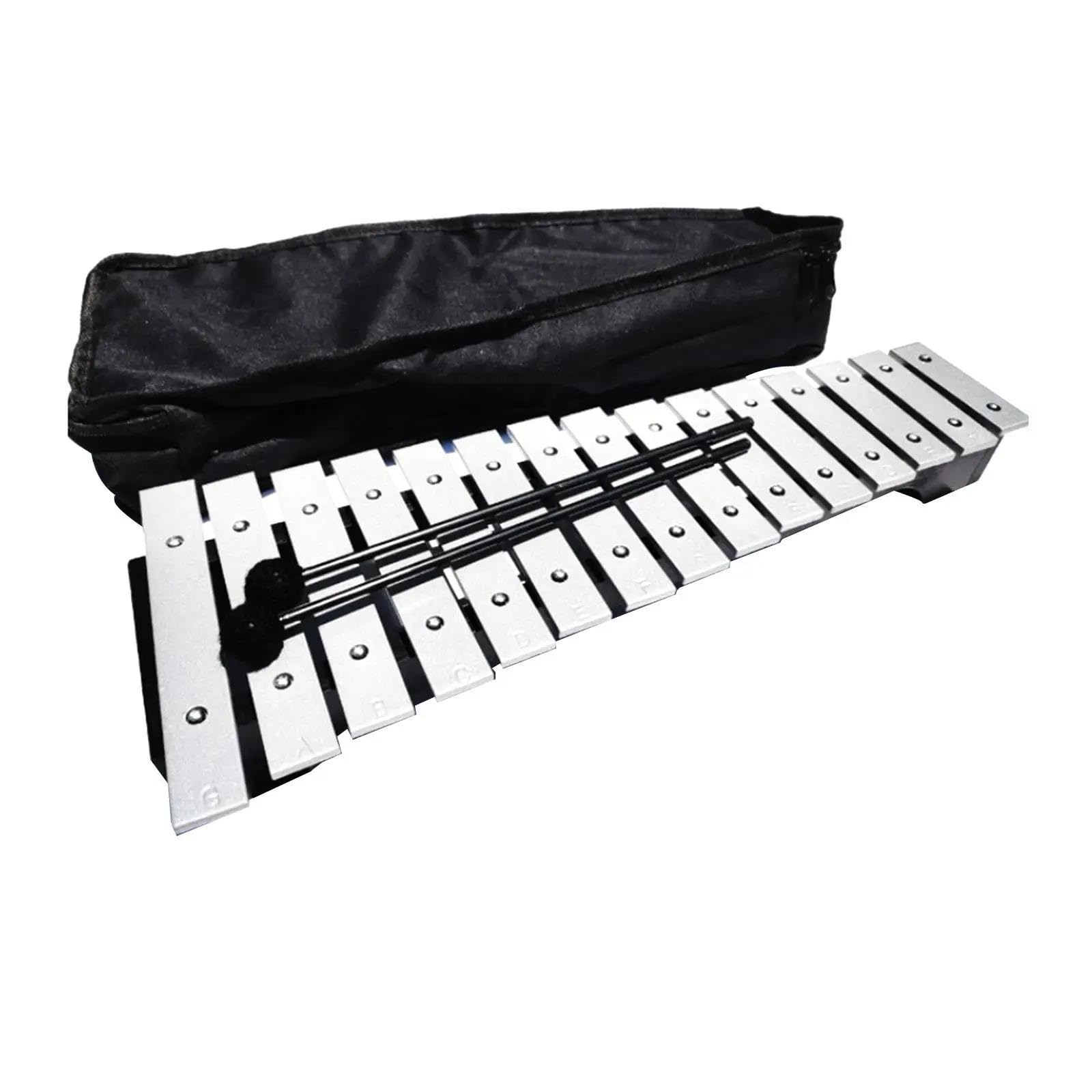 Kit profesional de percusión de xilófono Glockenspiel de 15 notas para principiantes entusiastas del jugador Carillón Instrumento Percusión