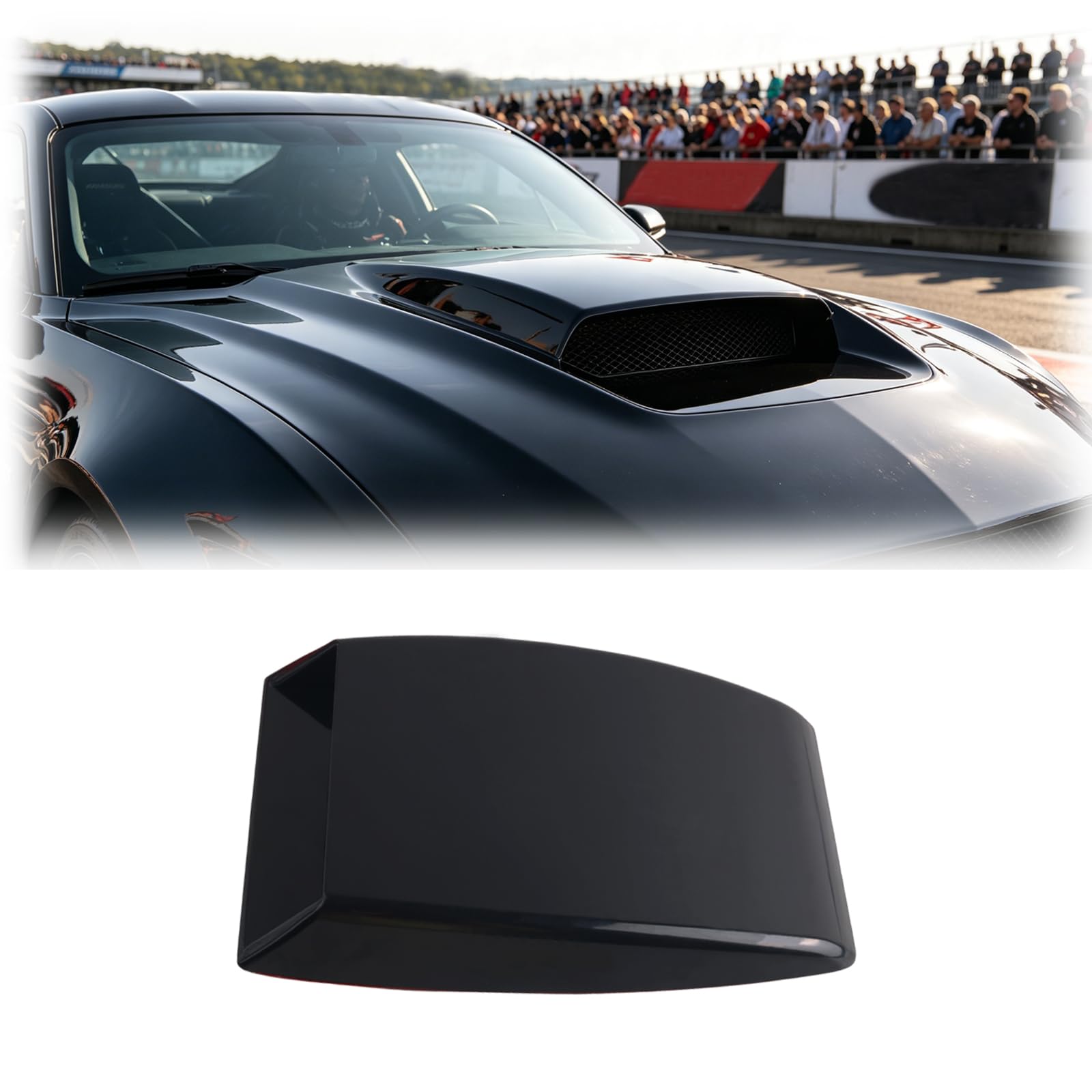 Hood Scoops for Cars,Sleek Stylish Hood Vents for Cars as Decorative False Vent,Self-Adhesive Universal Hoods Scoops for Trucks,Car,SUVs Automotive Exterior Accessories
