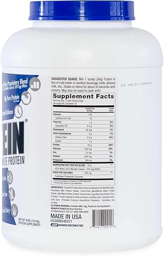 Vista 142 de Body Nutrition Trutein Mezcla de proteínas