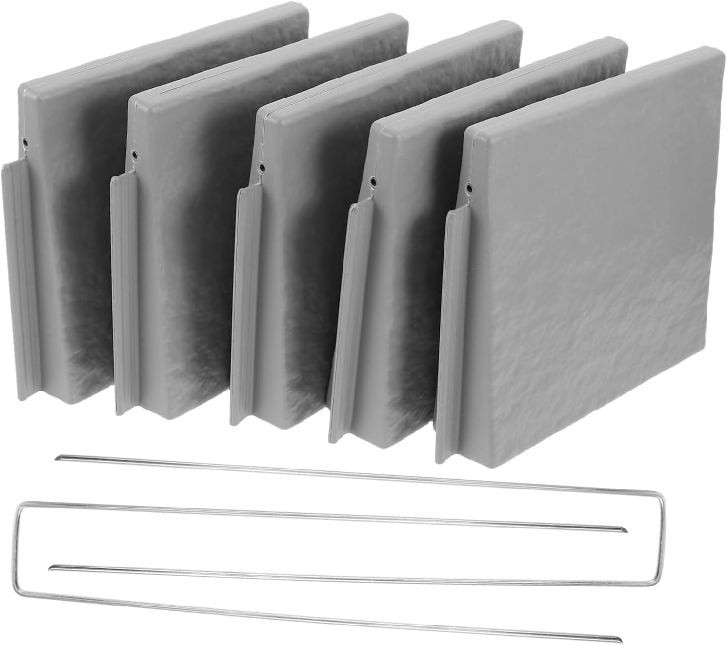 UPKOCH 5pcs Decorative Imitation Stone Effect Garden Edging Border Versatile Lawn Edging and Flower Bed Border Stake for DIY Outdoor Landscape and Pathways